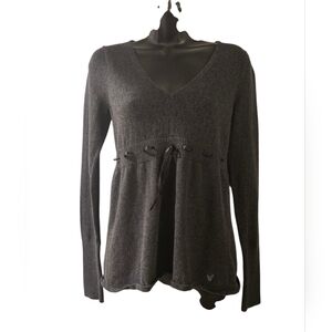 Vintage American Eagle Y2K Babydoll Charcoal Knit Top